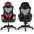 Gaming Chair – AMSTRAD – AMS-309-BK – Black & Red – Breathable Mesh Fabric – Lumbar Cushion