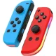 Manette pour Switch Sans Fil Bluetooth Contrôleurs Gamepad (Contrôleur non Officiel) – Bleu Clair/Rouge